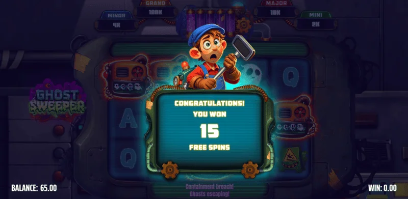 Ghost Sweeper - Free Spins-ის გააქტიურება